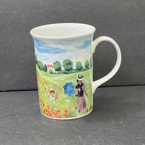 Churchill Monet Field of Poppies Coffee Tea Mug Cup Bone China England 10 Oz Vtg